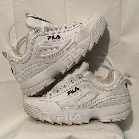 FILA Disruptor II Woman’s Sneaker Sz 9M Leather Old School Chunky Platform EUC - Picture 6 of 9